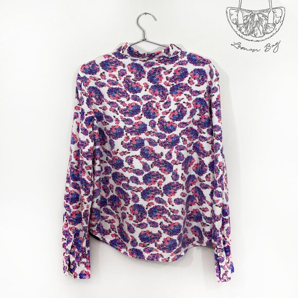 I Heart Ronson / Floral Pattern Button Down Shirt Blouse / Multicolor / Size S - Picture 6 of 8